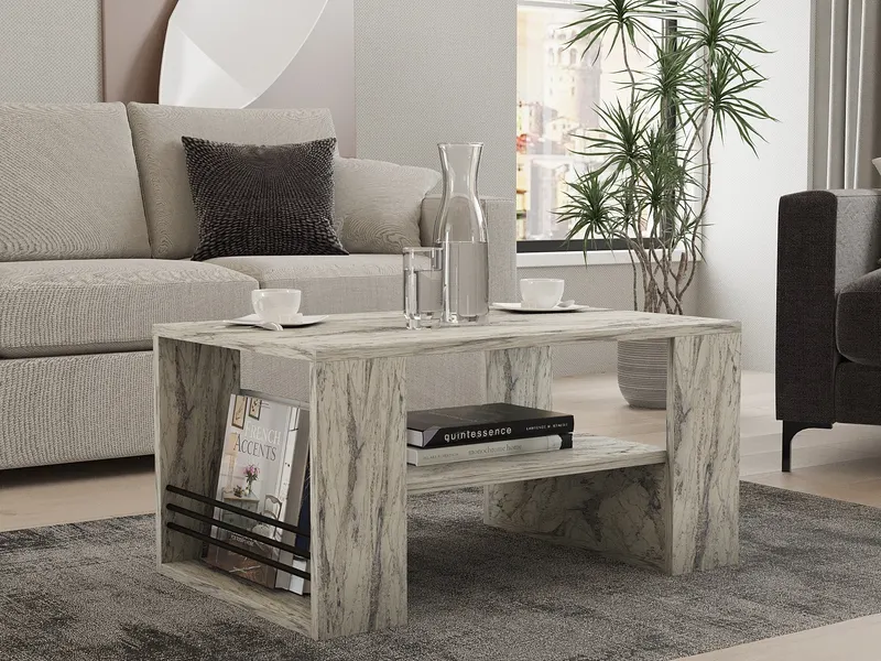 Măsuță de cafea Iris, Diverse culori, 80x50x40 cm - Freesia marble