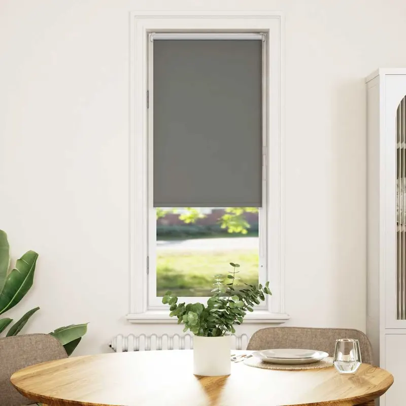 jaluza cu role opace gri 45x150 cm latime material 40,7 cm