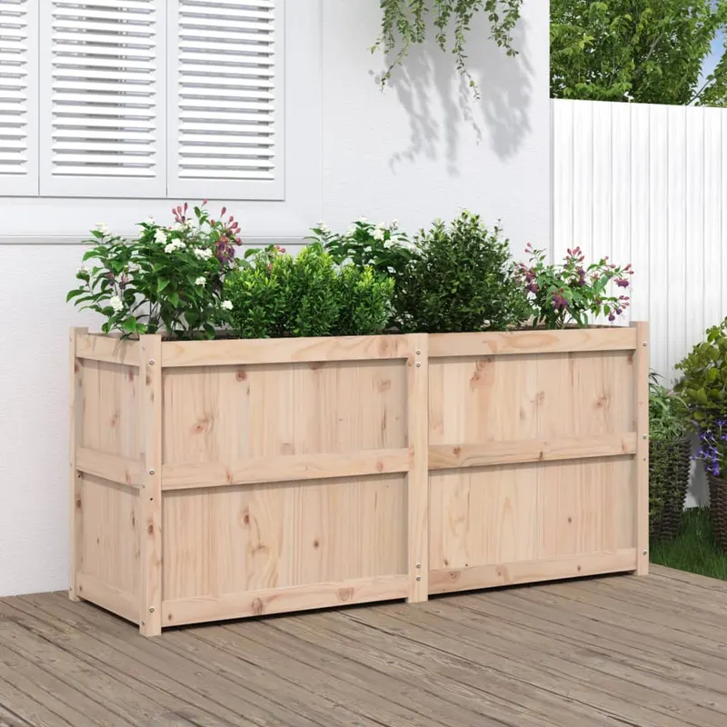 jardiniera de gradina, 150x50x70 cm, lemn masiv de pin