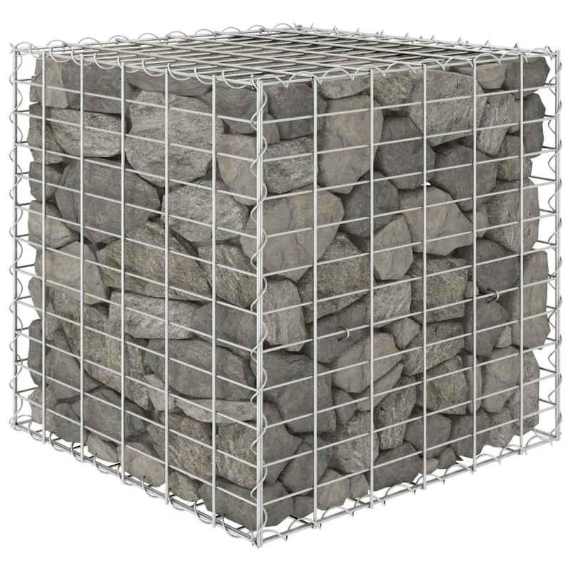 strat inaltat cub gabion, 60 x 60 x 60 cm, sarma de otel