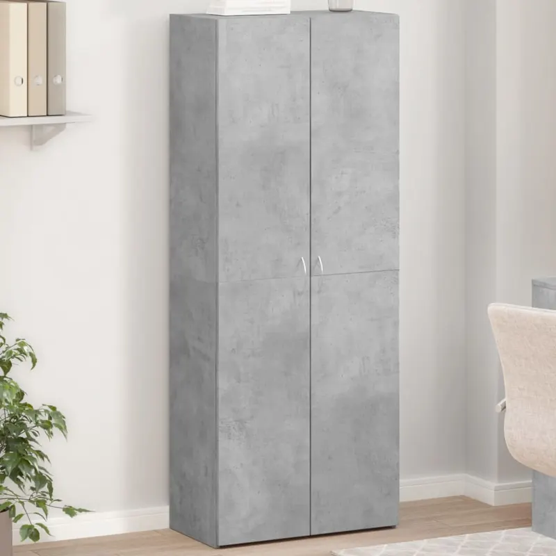 fiset, gri beton, 60x32x153 cm, lemn prelucrat