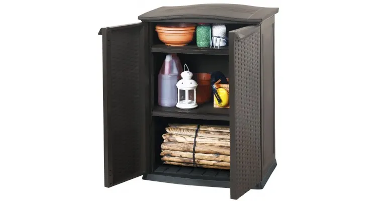 Dulap finisal Rattan pentru gradina maro 70x50x92 cm
