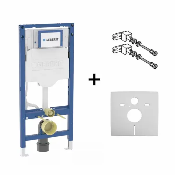 Rezervor wc cu cadru incastrat Geberit Duofix Sigma UP320 sistem de fixare si set izolare fonica