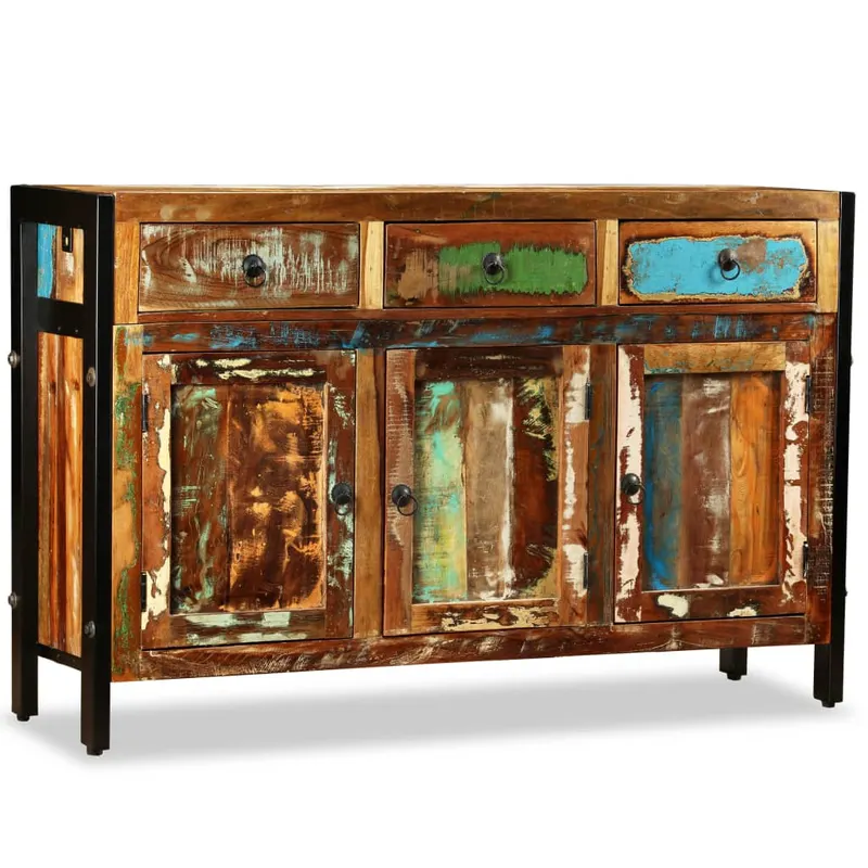 bufet din lemn masiv reciclat, 120x35x76 cm