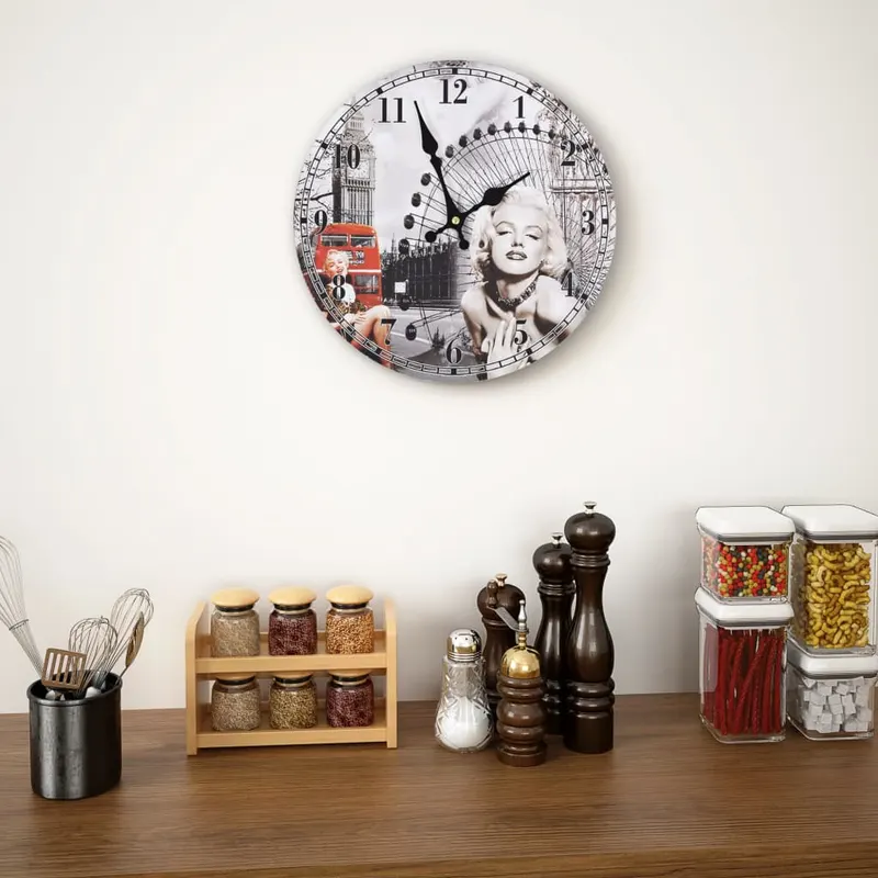 ceas de perete vintage marilyn monroe, 30 cm