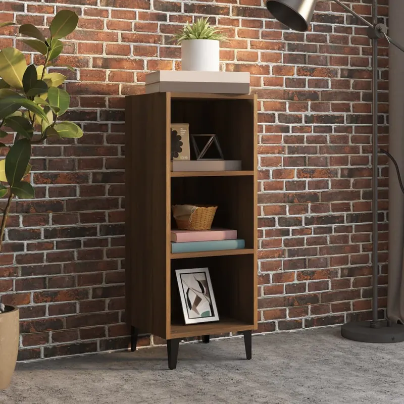 servanta, stejar maro, 34,5x32,5x90 cm, lemn prelucrat