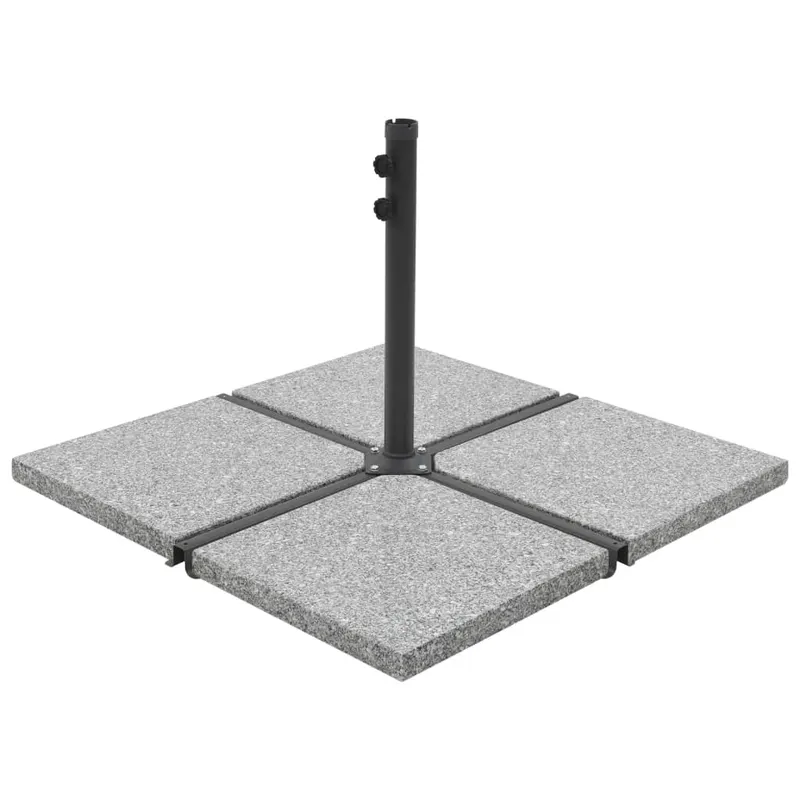 Placi de greutate umbrela, 4 buc., gri, 100 kg, granit, patrat