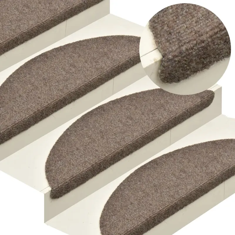 covorase scari autoadezive, 10 buc., crem, 65x21x4 cm, punch