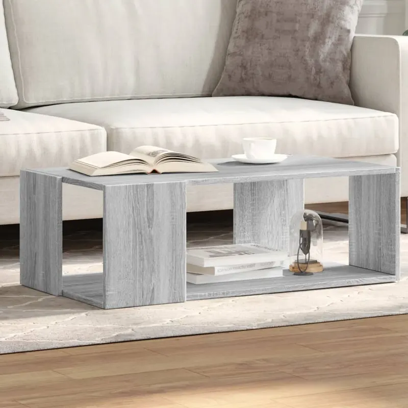 masuta de cafea, gri sonoma, 89,5x48x30 cm, lemn prelucrat