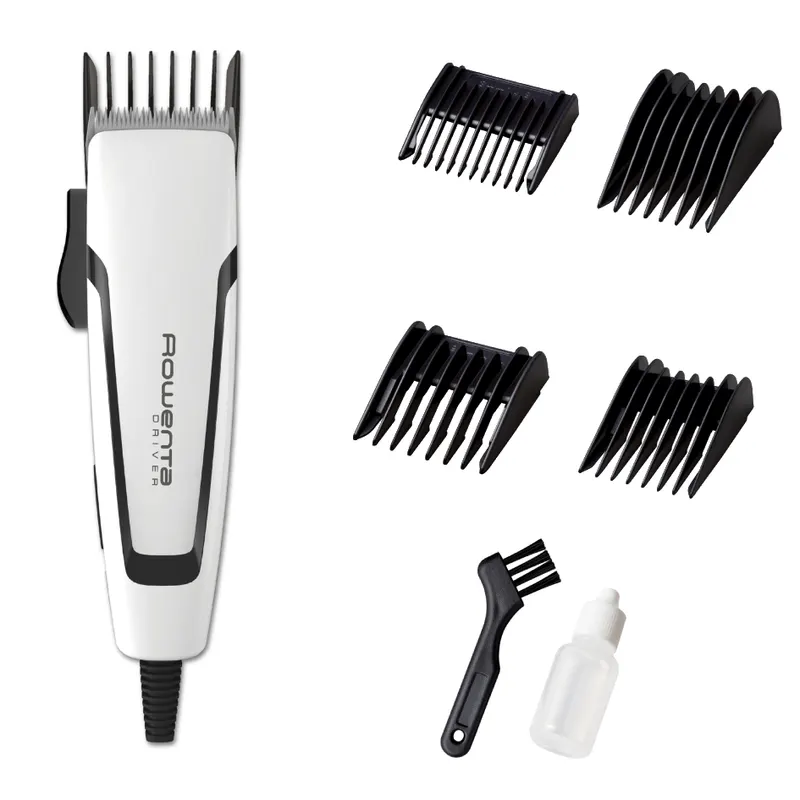 Aparat de tuns Rowenta Driver TN1601F1, 4 piepteni 3-6-9-12 mm, 3 micro-setari de precizie, negru alb