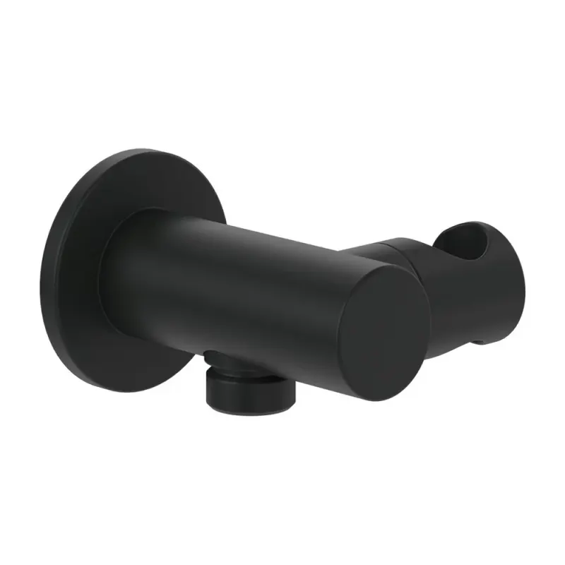 Cot racord pentru dus cu suport para dus, negru mat, VilleroyBoch Universal Showers