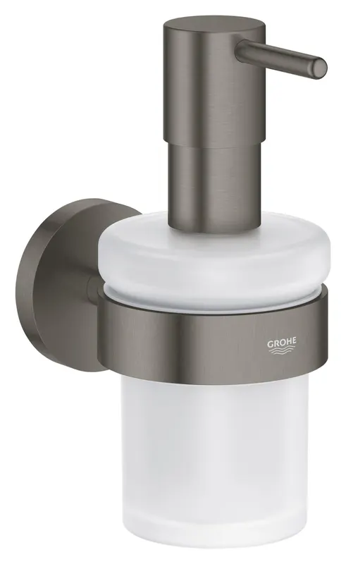 Dozator sapun Grohe 41195AL0, Start, aparent, 160 ml, metal sticla, mat, grafit