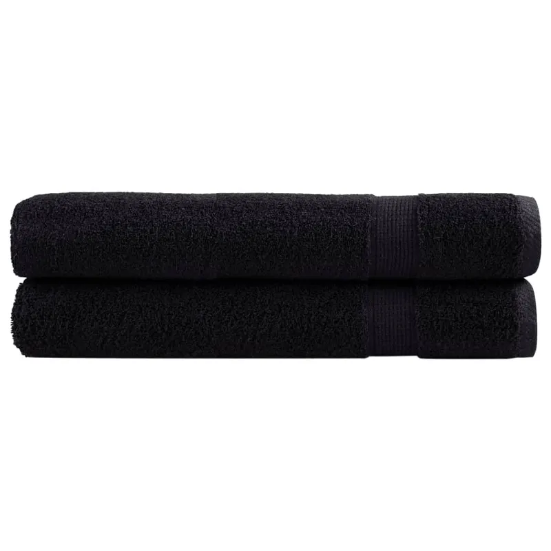 Prosoape de sauna premium solund 2 buc. negru 80x200 cm 600 gsm