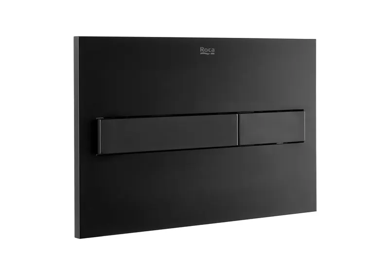 Clapeta actionare Roca A890088206, Wall PL7, pentru toaleta, utilizare igienica si eficienta, negru