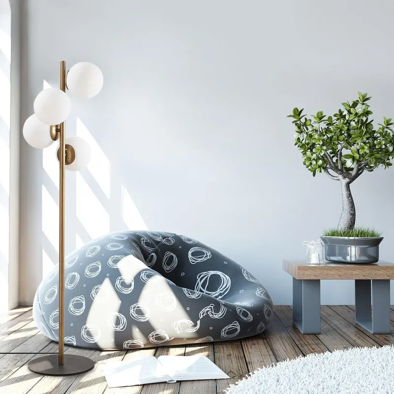 Lampadar Luxer, Auriu, 15x15x130 cm - Auriu