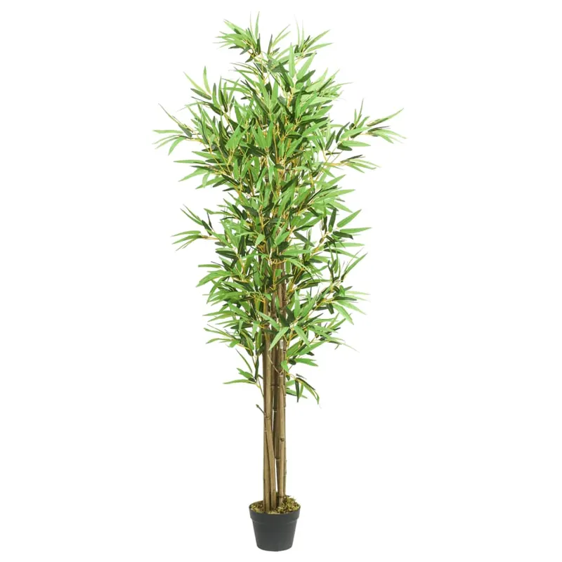 arbore din bambus artificial 1288 de frunze 180 cm verde