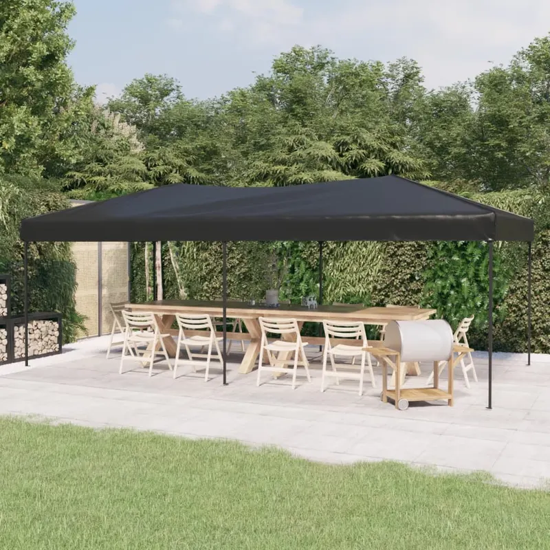 cort pliabil pentru petreceri, antracit, 3x6 m