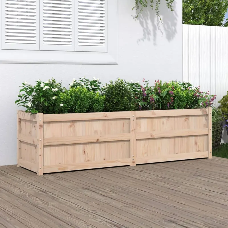 jardiniera de gradina, 180x50x50 cm, lemn masiv de pin