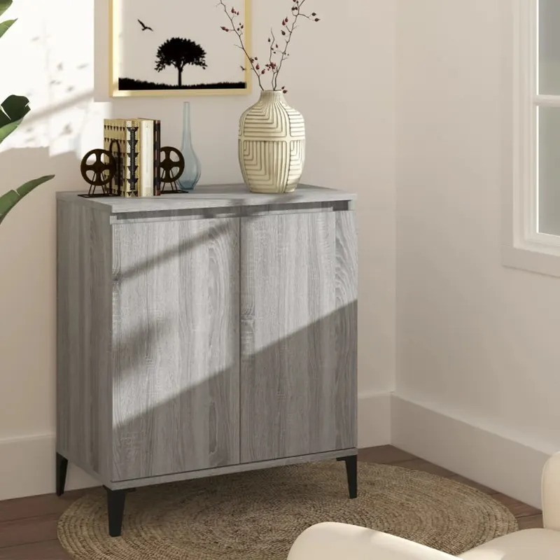 servanta, sonoma gri, 60x35x70 cm, lemn prelucrat