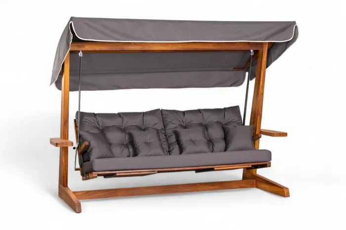Balansoar de gradina LUNA DELUXE 2600, 3 locuri, antracit, 243x139x195 cm