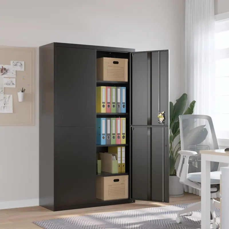 fiset, negru, 105x40x180 cm, otel