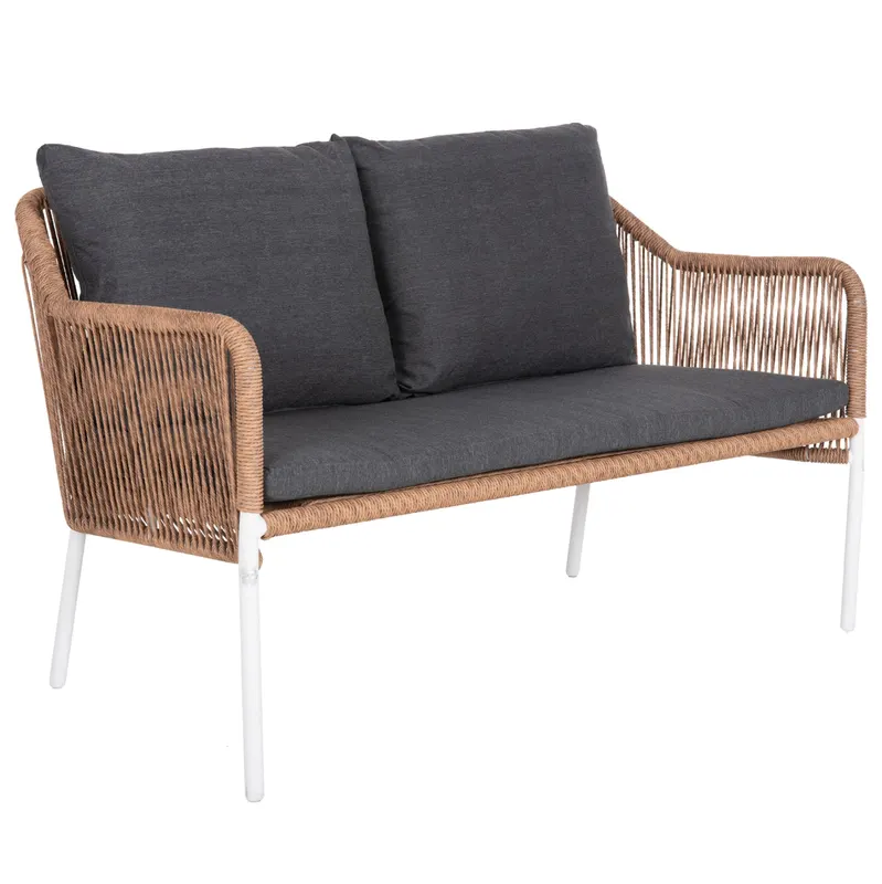 Canapea 2 locuri WERNER 129 CM - Alb