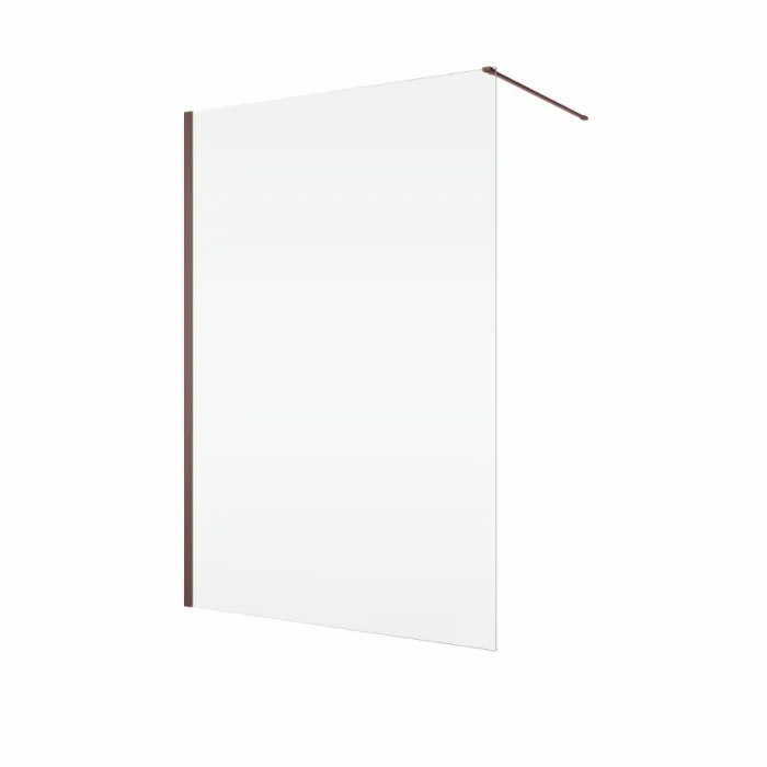 Paravan dus sticla walk-in 120x200 cm, bordeaux metal, sticla 8 mm, Ronal Easy D40