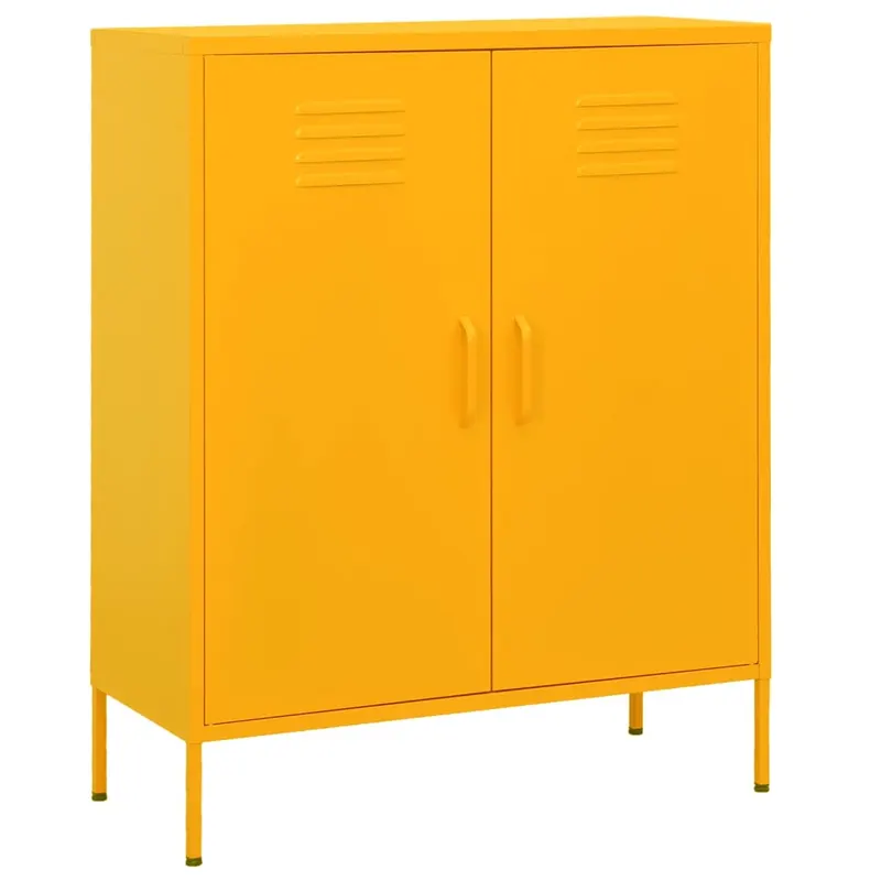 dulap de depozitare, galben mustar, 80x35x101,5 cm, otel