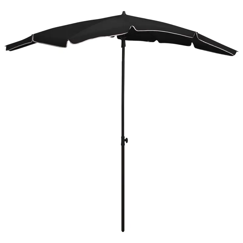 umbrela de gradina cu stalp, negru, 200x130 cm