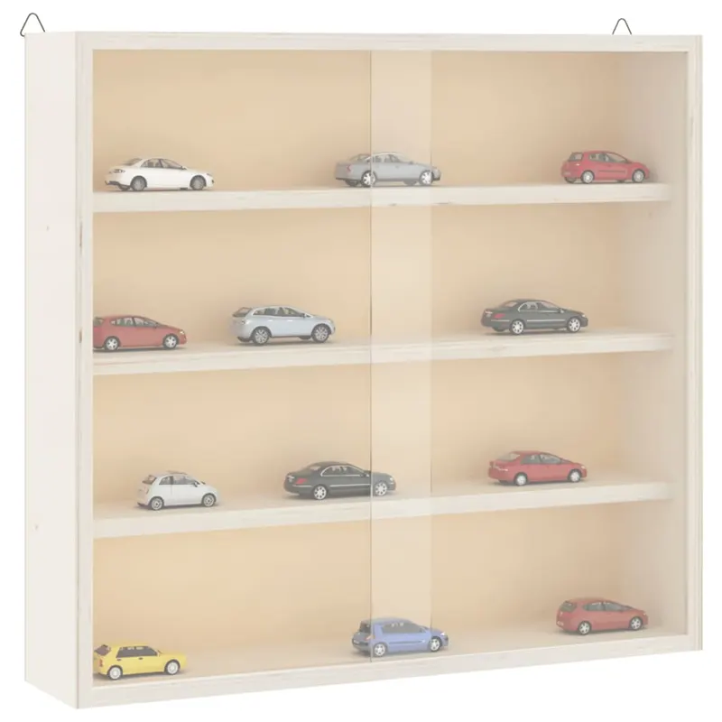 vitrina de colectie din lemn cu usi 40x8,5x37 cm