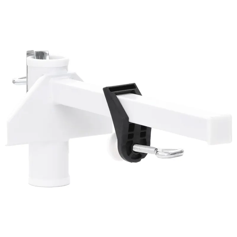 clema de umbrela pentru balcon, alb, 38 mm, otel