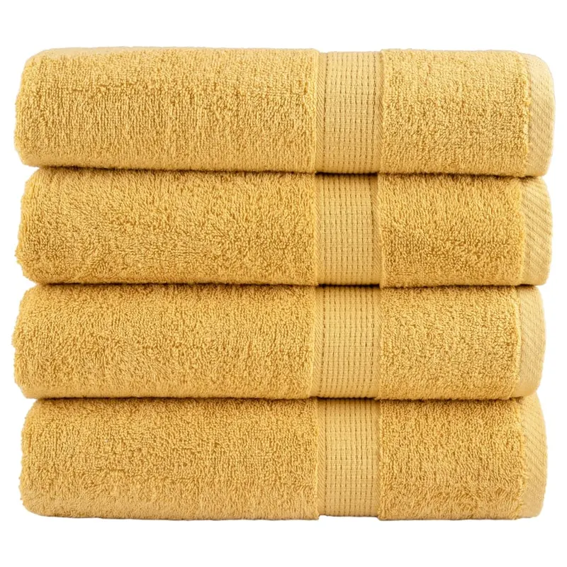 prosoape de baie premium solund 4 buc auriu 100x150cm 600gsm