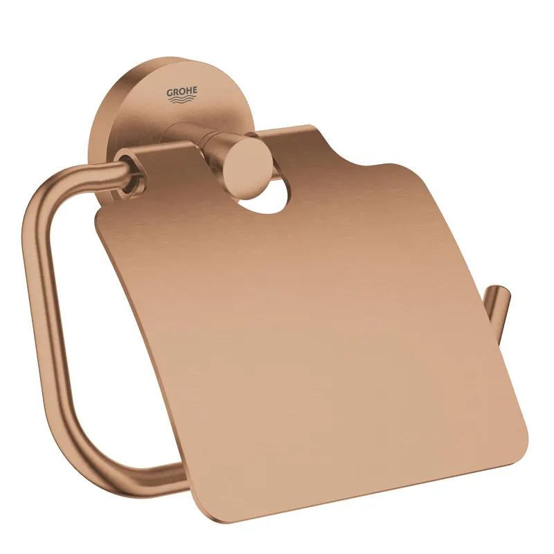 Suport hartie WC Grohe 41179DL0, 167 mm, 119 mm, 1 role hartie, 2 orificii instalare, pivotanta, Cupru