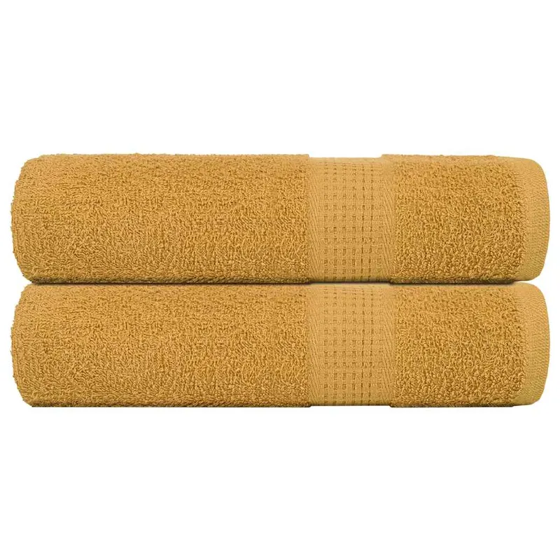 Prosoape de maini, frogn, 2 buc., aurii, 50x100 cm, 360 g/m2