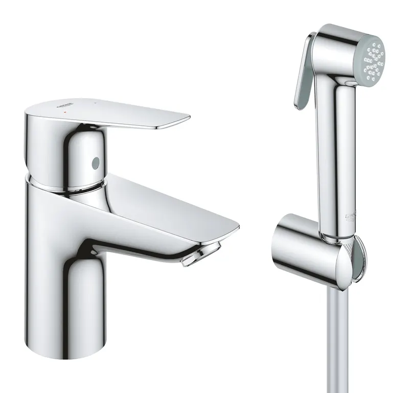 Baterie lavoar cu dus igienic Grohe 23773001, Start Edge, tip comanda monocomanda, tip instalare pe lavoar, crom