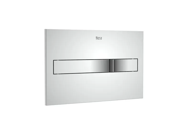 Clapeta actionare Roca A890096001, Wall PL2, pentru toaleta, utilizare igienica si eficienta, crom
