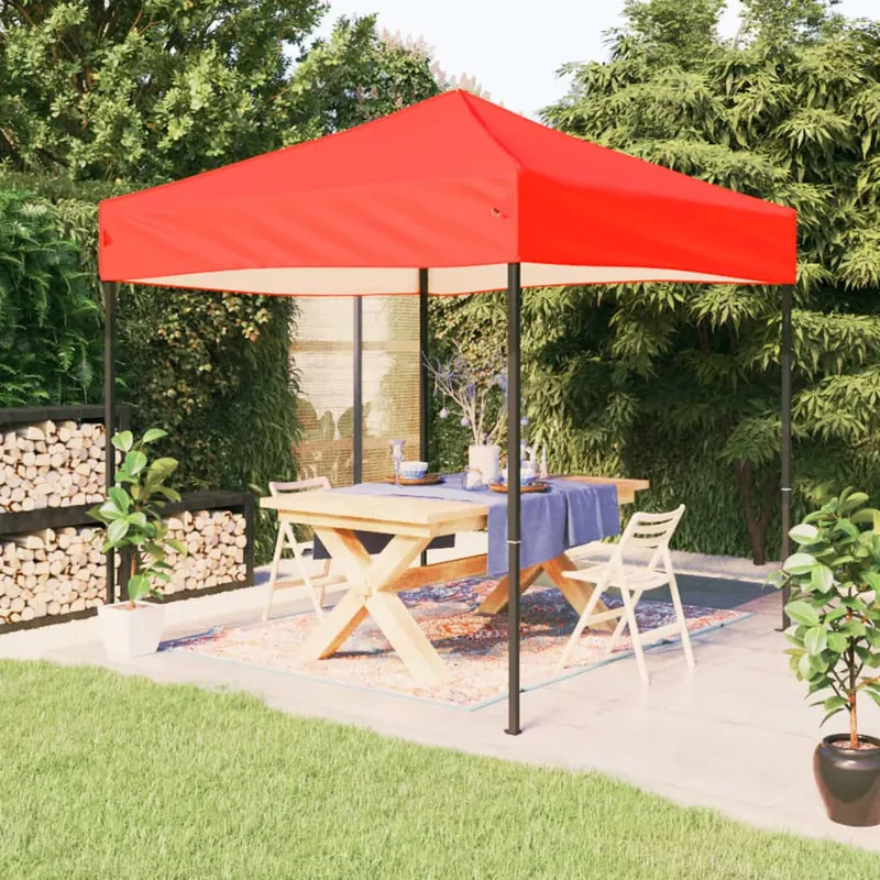 cort pliabil pentru petrecere, rosu, 2x2 m