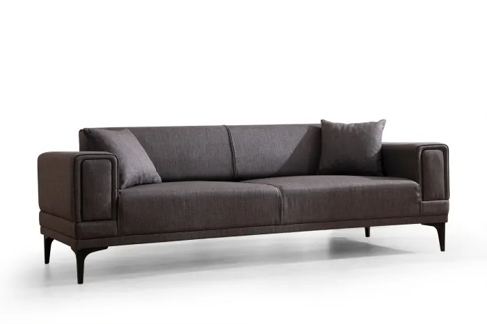 Canapea extensibila HORIZON, 3 locuri, gri inchis, 230x95x77 cm