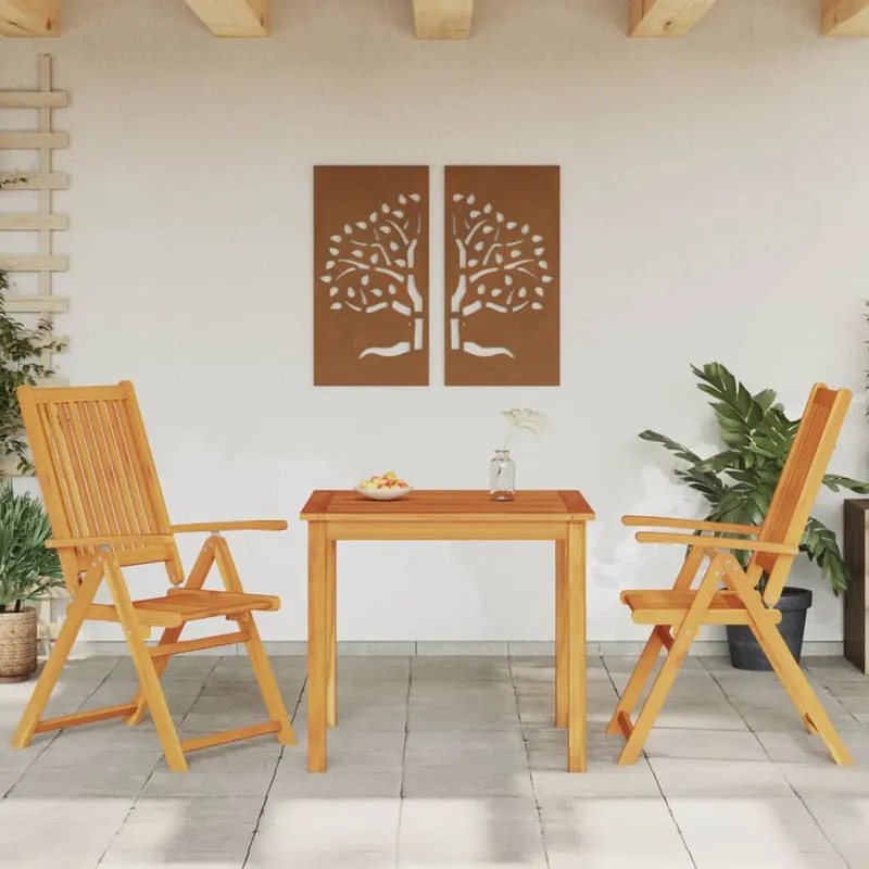 set mobilier de gradina, 3 piese, lemn masiv de acacia