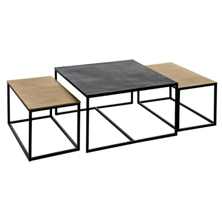 Set 3 masute de cafea NUVAR 70x40/64x34 CM