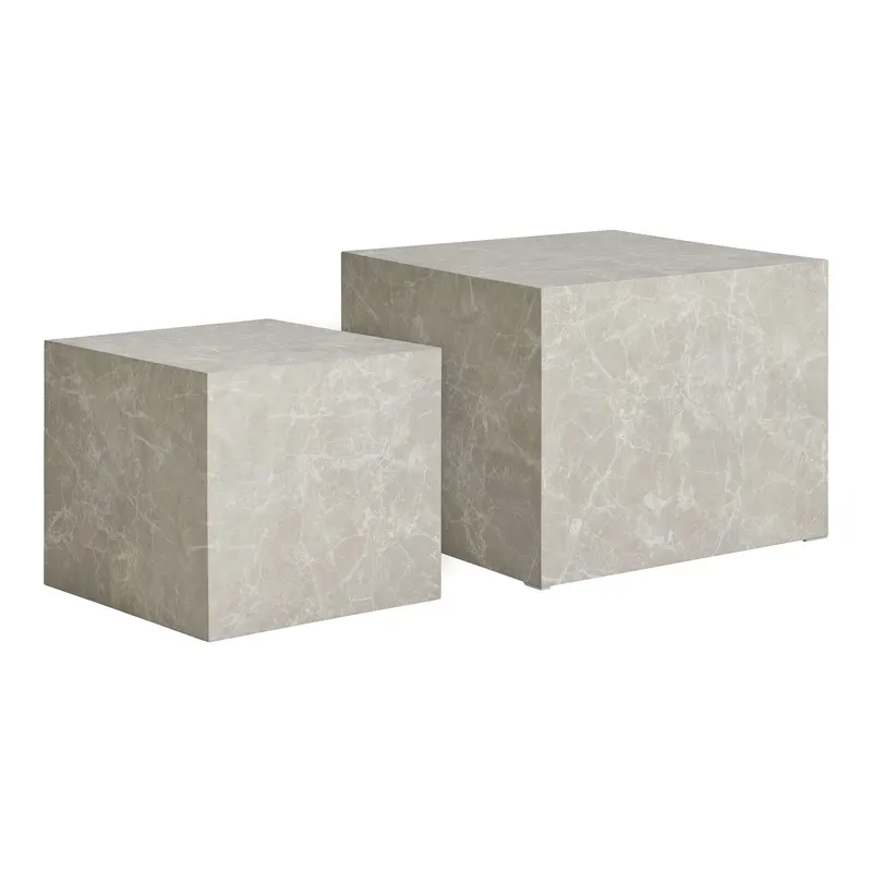 Set 2 masute de cafea GUARE 42x37/50x42 CM - Beige