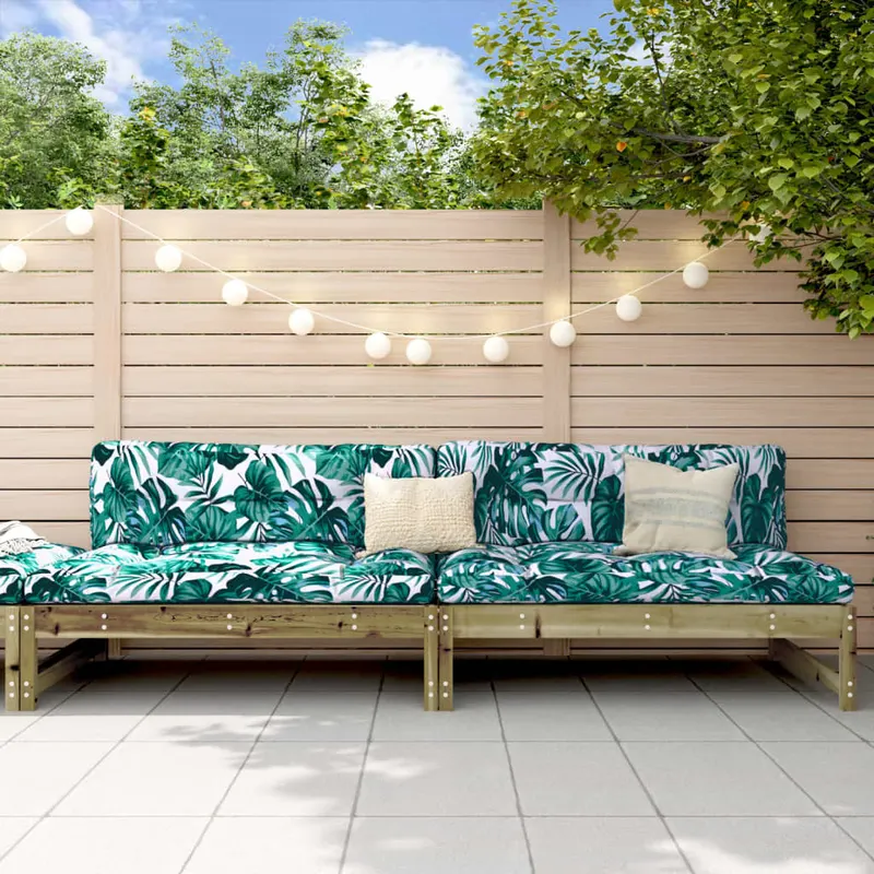 canapele de mijloc gradina 2 buc. 120x80cm lemn pin impregnat