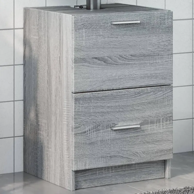dulap de chiuveta, gri sonoma, 40x37x59 cm, lemn prelucrat