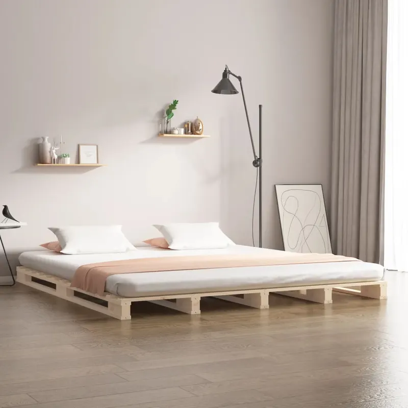 pat din paleti super king, 180x200 cm, lemn masiv de pin