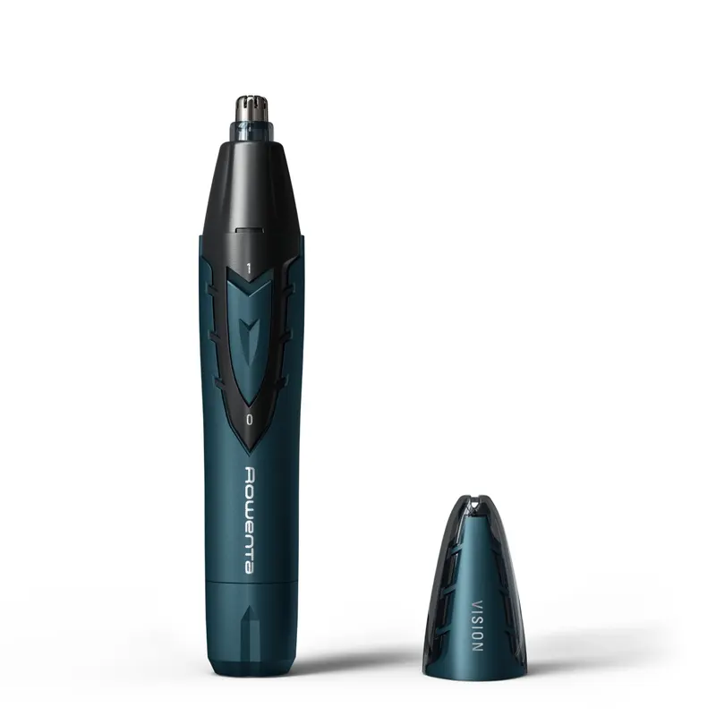 Trimmer pentru nas urechi Rowenta Vision TN3011F0, autonomie 3 ore, tehnologie VISION, rezistent la apa, albastru