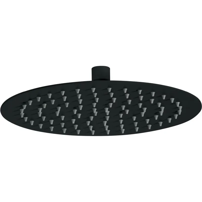 Palarie dus rotunda 250 mm Deante Cascada, ultra subtire, negru mat