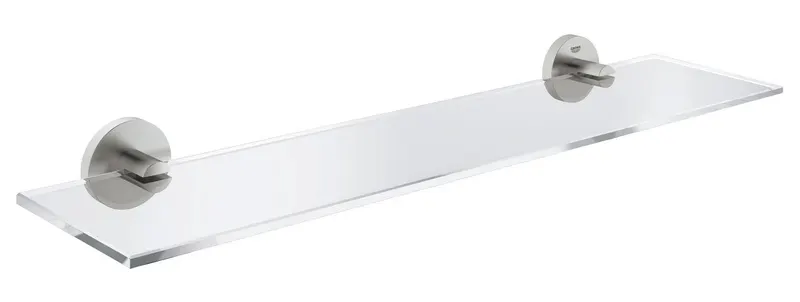 Raft Grohe 41202DC0, Start, pe perete, 530 x 145 mm, sticla, mat, otel satinat