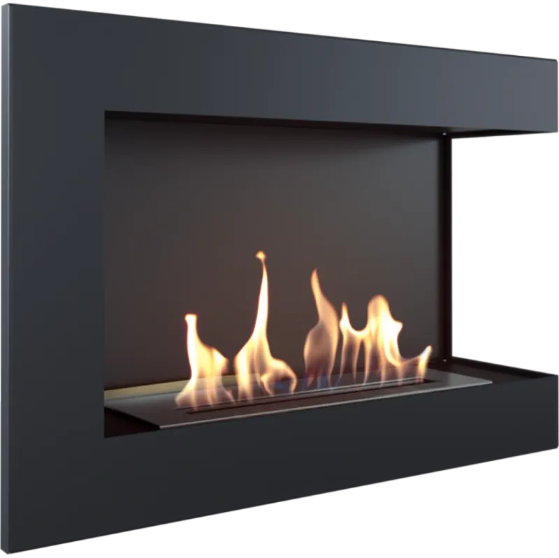 DELTA negru colt dreapta - 70 x 48 x 28 cm