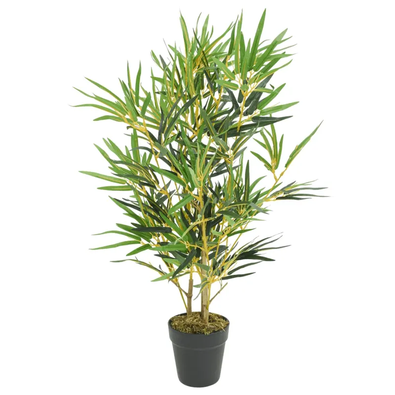 arbore din bambus artificial 368 de frunze 80 cm verde