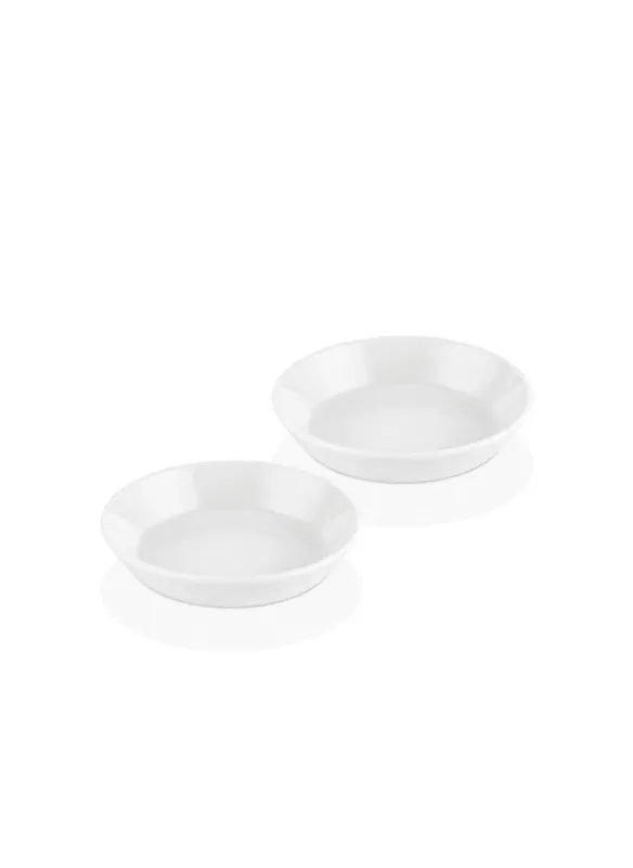 Set 2 Boluri Pure Mini, Portelan, Alb, 15x6x15 cm - Alb